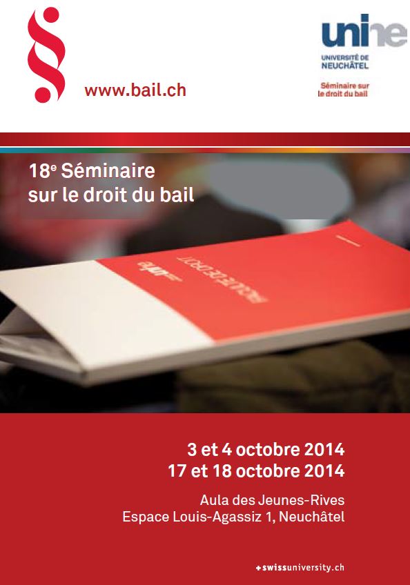 18e Séminaire sur le droit du bail